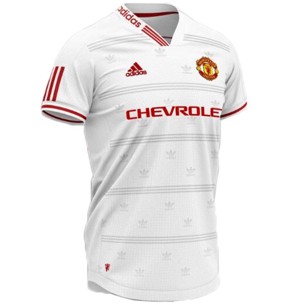 Camiseta Manchester United Concepto 2019-20 Blanco Rojo
